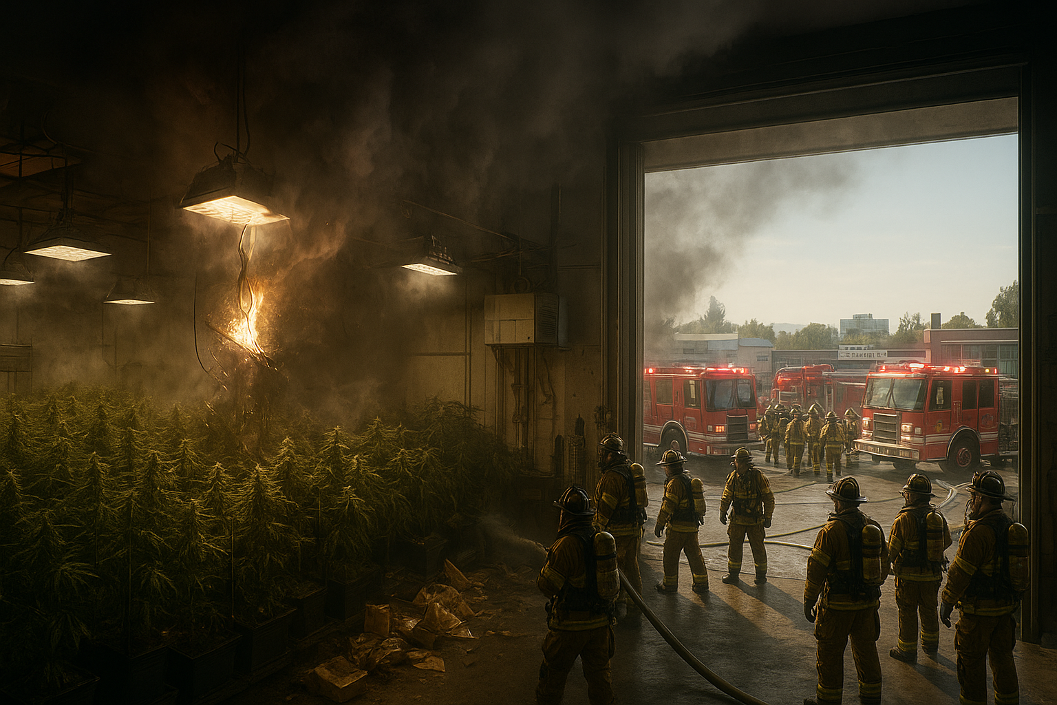 Faulty Grow Room Light Triggers $180,000 Fire at Santa Rosa Cannabis Facility