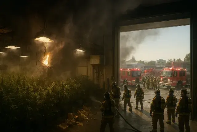 Faulty Grow Room Light Triggers $180,000 Fire at Santa Rosa Cannabis Facility